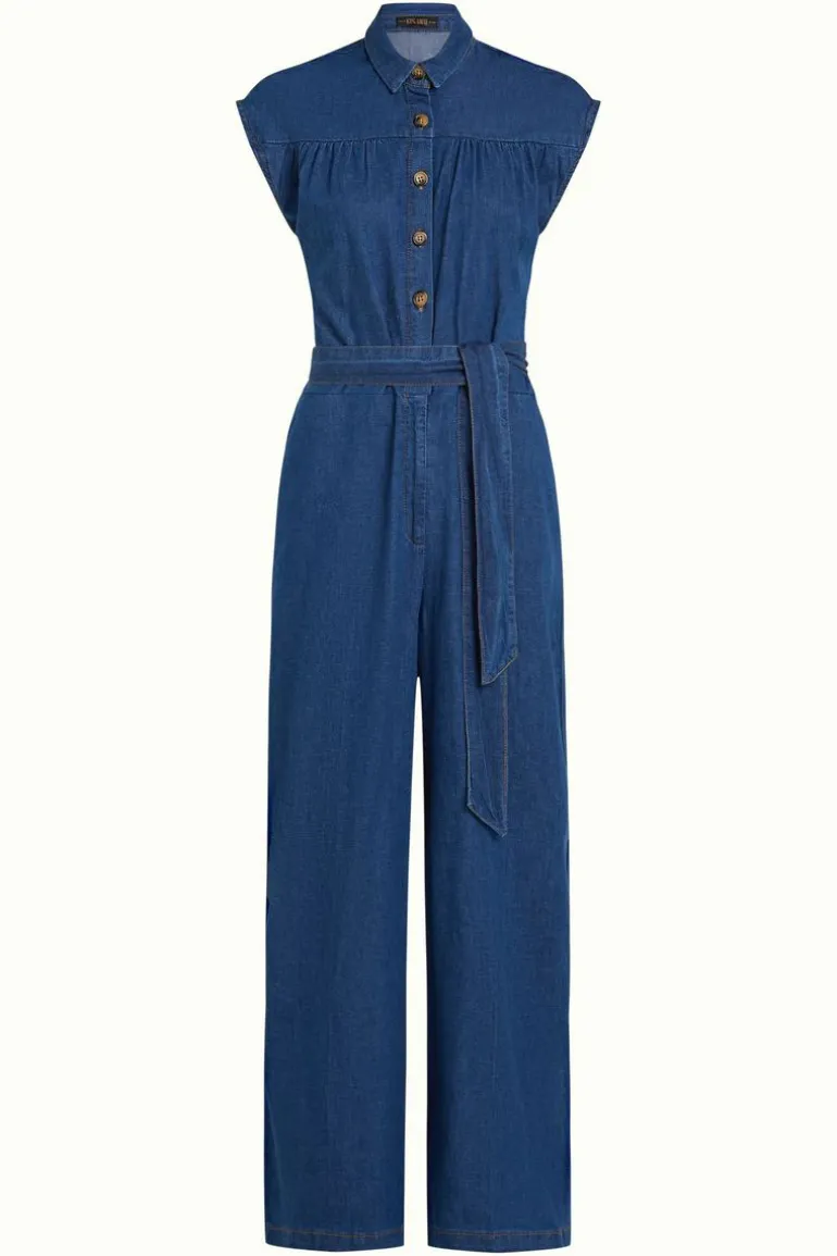Amy Jumpsuit Chambray Denim Blue - King Louie