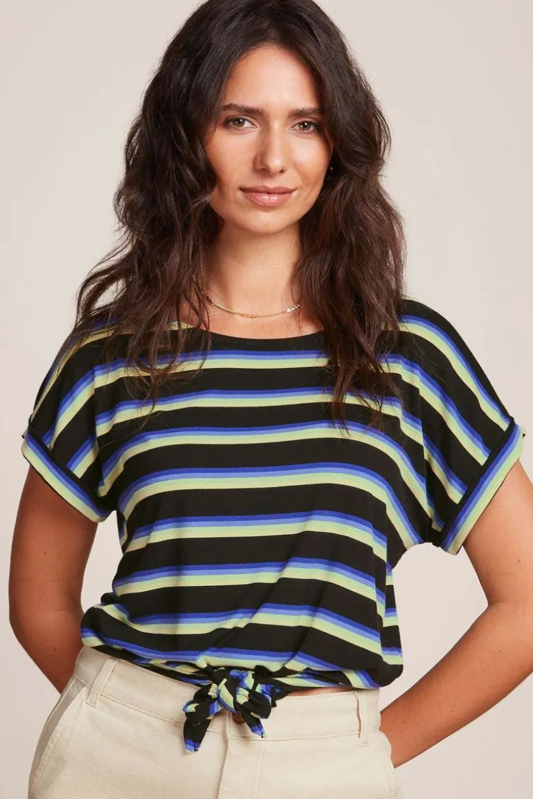 Aria Knot Top Embla Stripe Black - King Louie