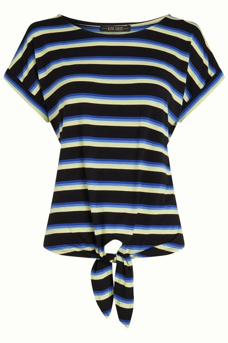 Aria Knot Top Embla Stripe Black - King Louie