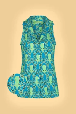 Blouse Peggy Sleeveless Octopus Turkisch Tile - Bakery Ladies