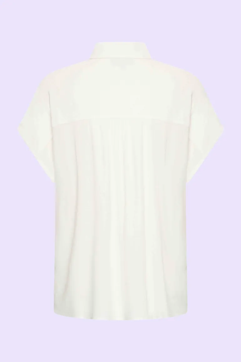 Blouse Short Sleeve Off White - Zilch