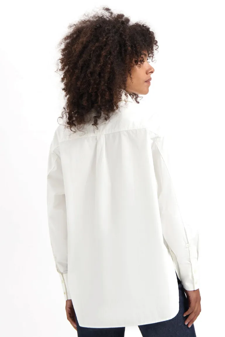 Blouse Steph Poplin Shirt Off White - Kuyichi