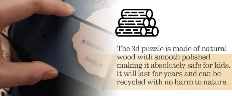 Bouwpakket 3D Houten Puzzel | Globe Earth Model