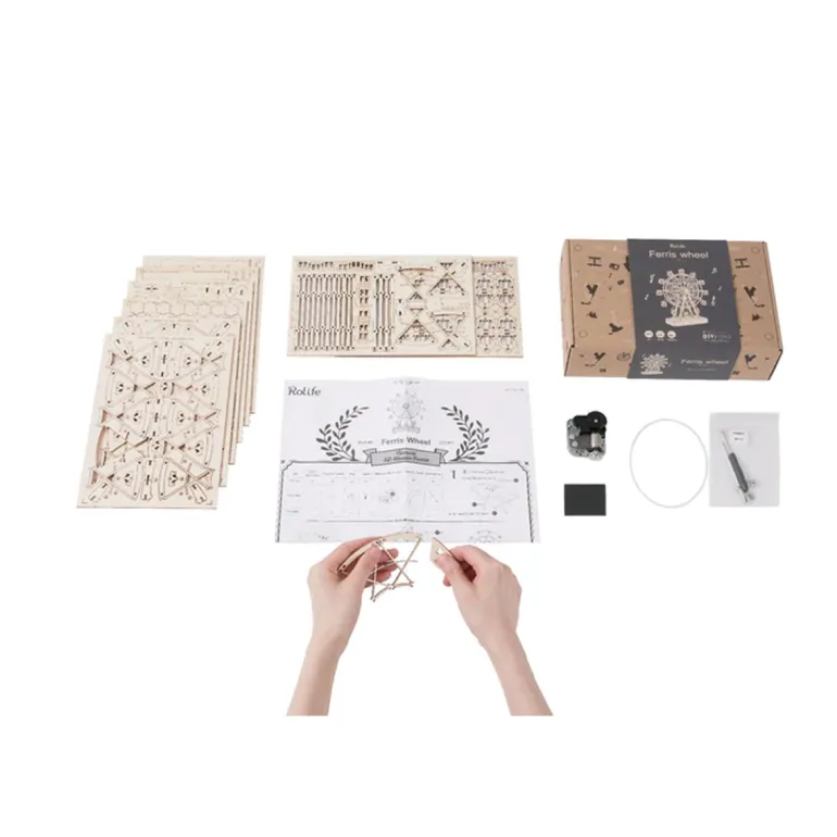Bouwpakket 3D Houten Puzzel Music Box | Ferris Wheel