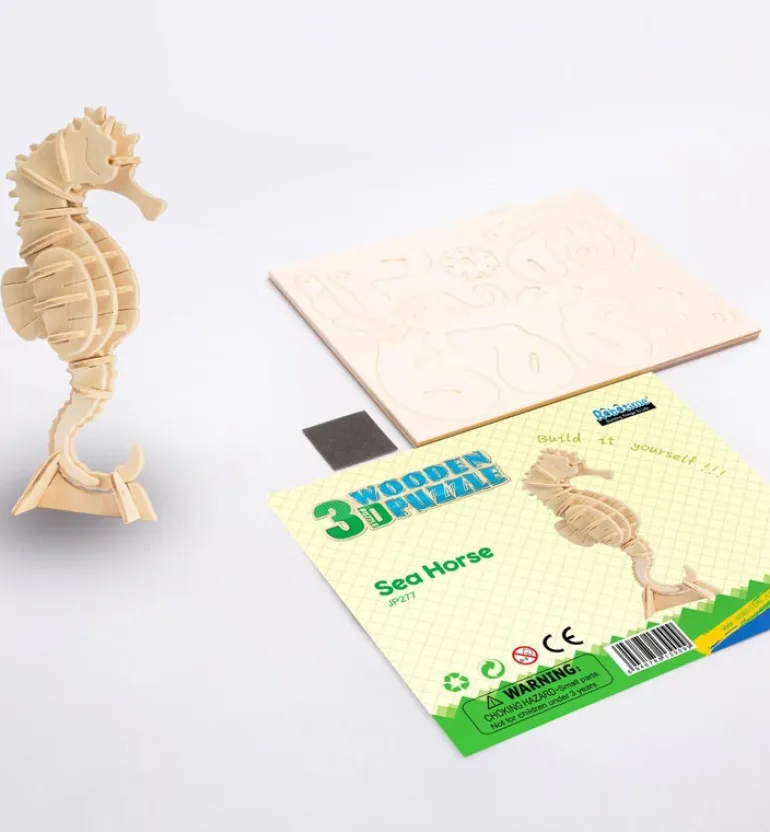 Bouwpakket 3D Houten Puzzel | Sea Horse