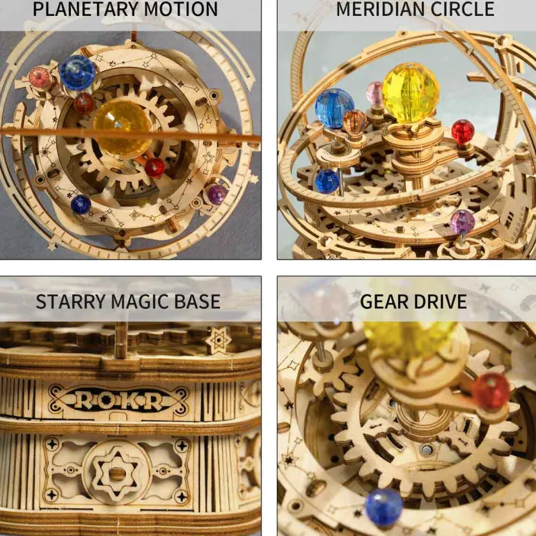 Bouwpakket Mechanical Music Box | Starry Night Planets