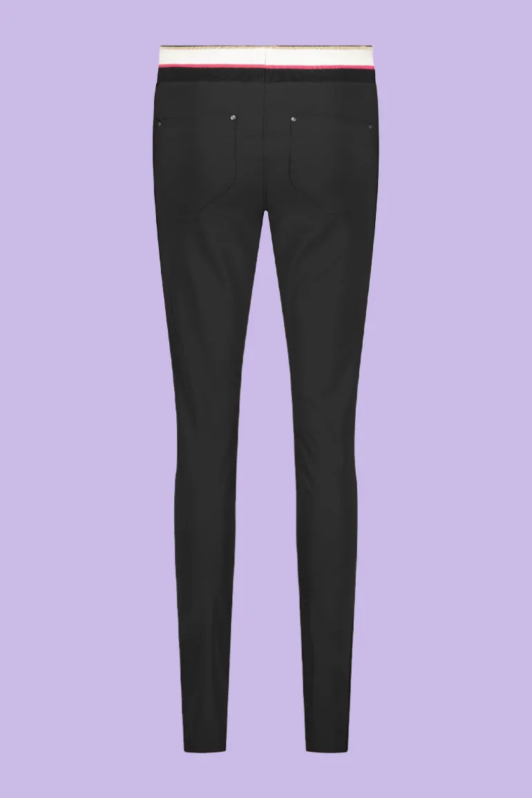 Broek Boord Zwart/Streep/Framboos - Zip73