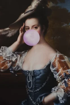 Bubblegum Lady Portrait Print
