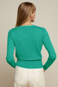 Cardi V Cocoon Aqua Green - King Louie