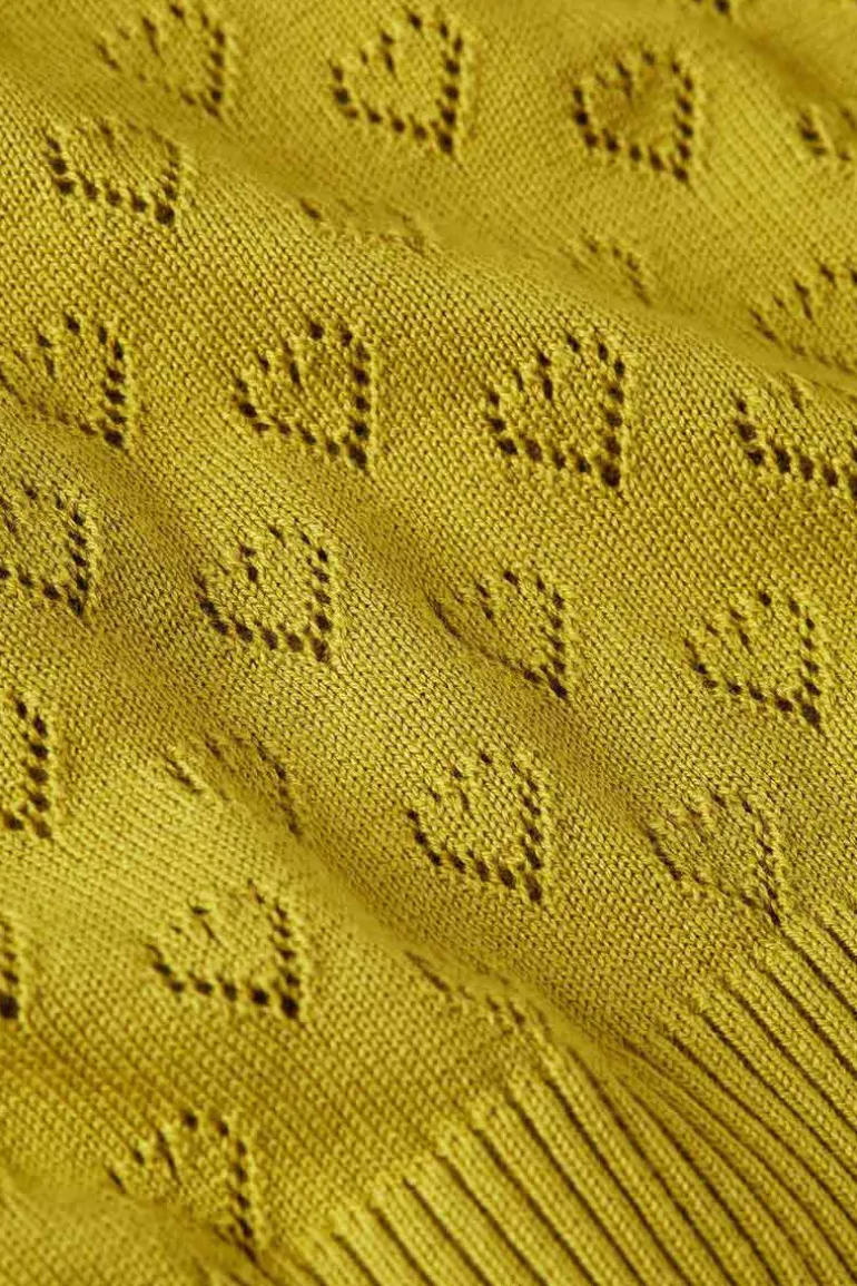 Cardi V Heart Ajour Spring Yellow - King Louie
