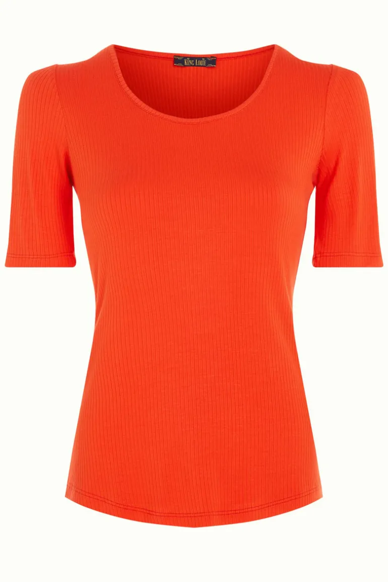 Carice Top Uni Rib Sun Orange - King Louie