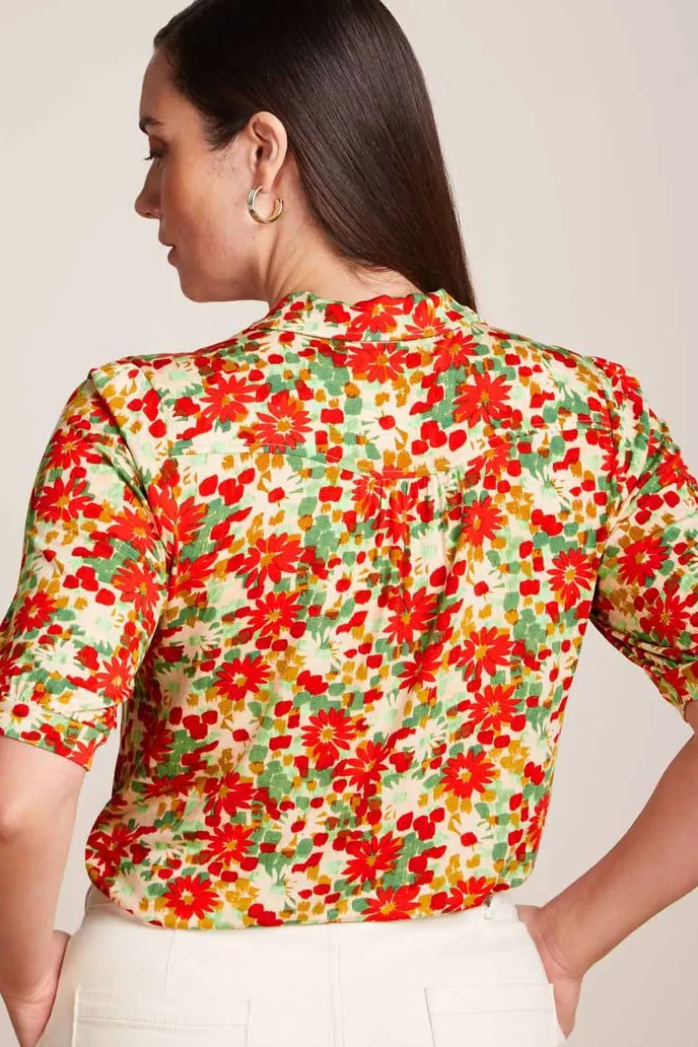 Carina Blouse Punch Fire Red - King Louie