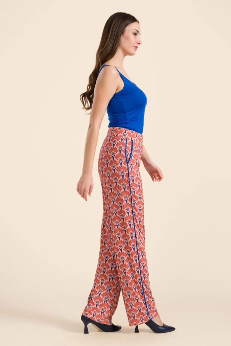 Carin Trousers Flower Fan - LaLamour