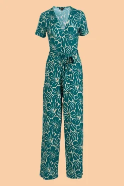 Diana Jumpsuit Short Sleeve Flower Lake - LaLamour