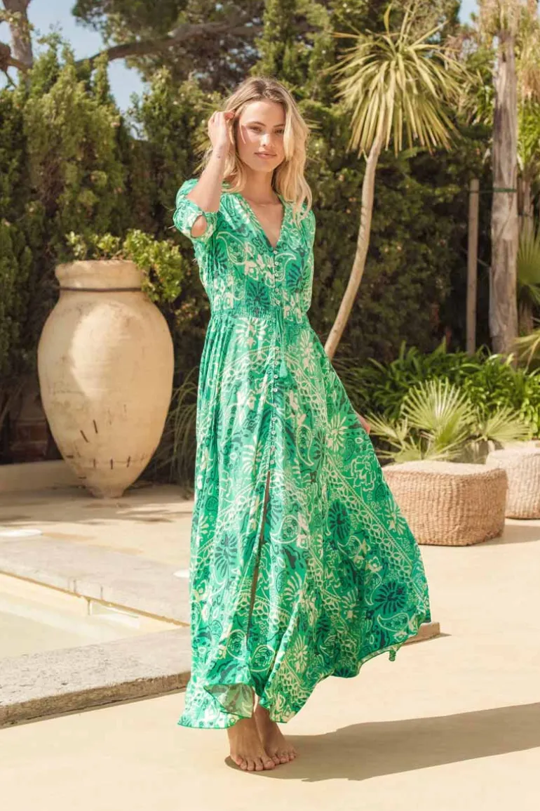 Dress Beauty Jade Print Indiana Maxi - Jaase