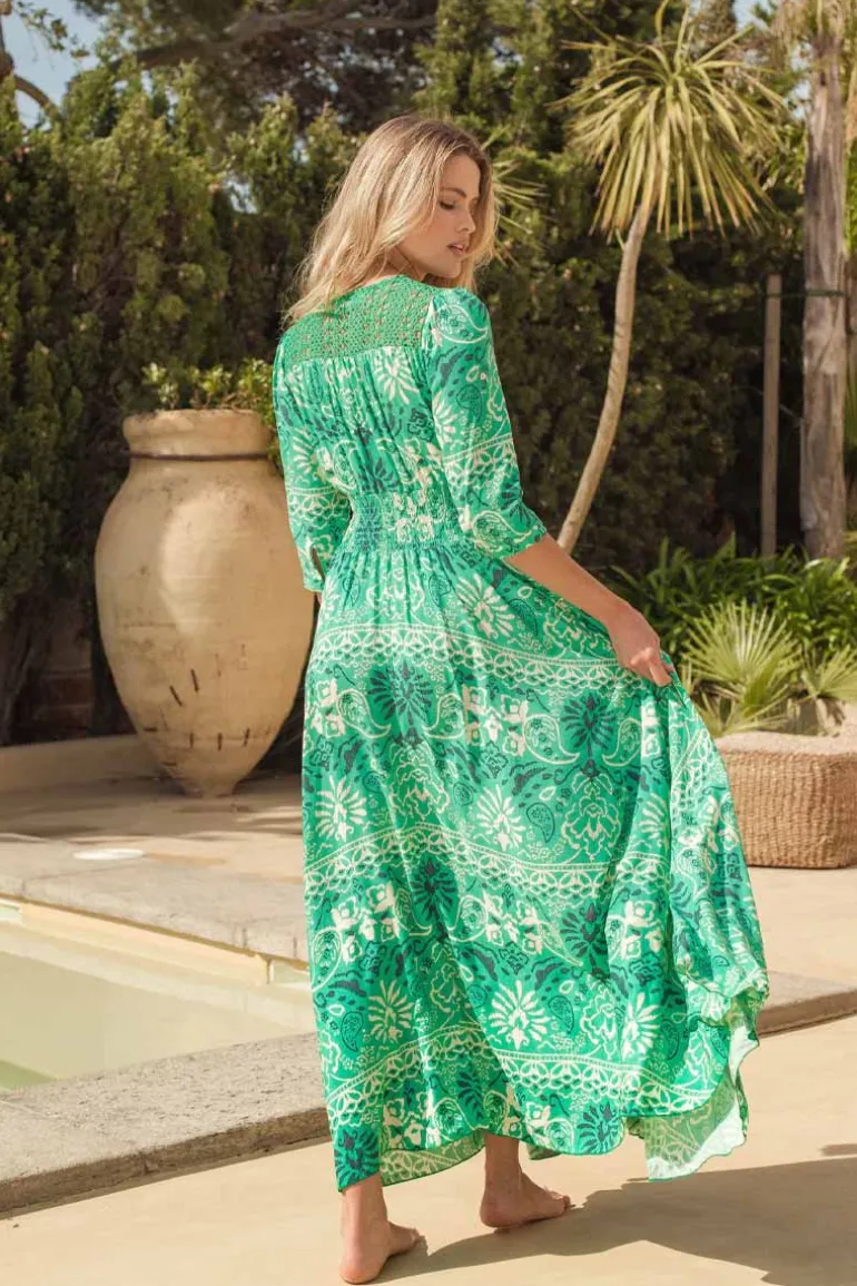 Dress Beauty Jade Print Indiana Maxi - Jaase