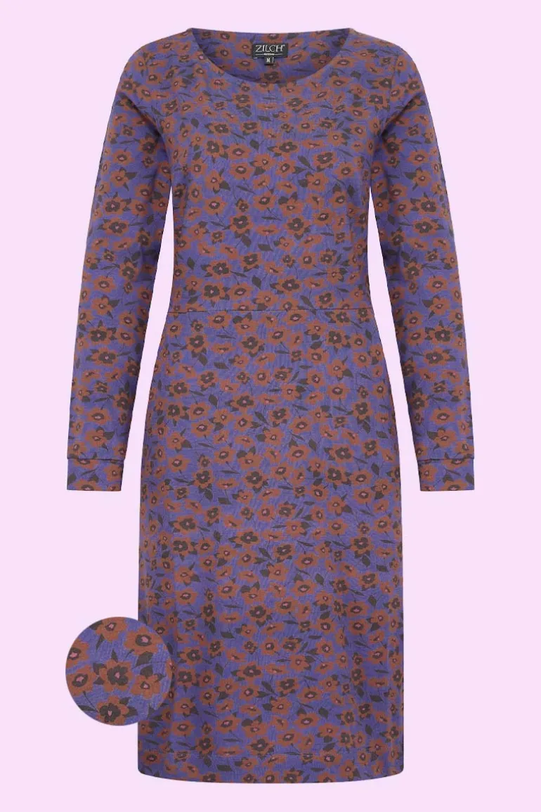 Dress Pockets Flowerbed Blue - Zilch