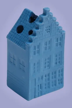 Droogbloem Huisje Trapgevel Blauw
