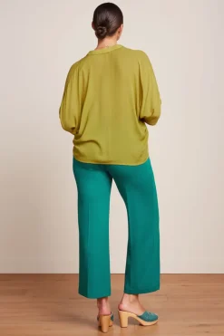 Federica Pants Milano Uni Kayaking Green - King Louie