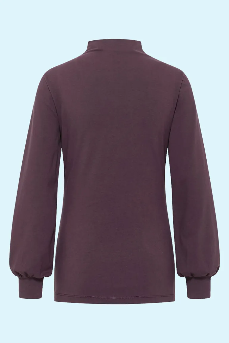 Feminine Jersey Blouse Plum - Tranquillo
