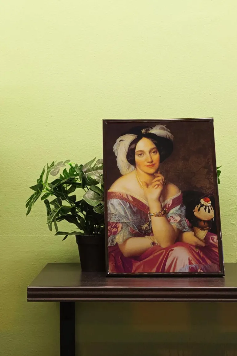 Ice Cream Lady Altered Art Print