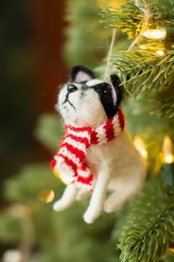 Kerstbal Dog with Scarf