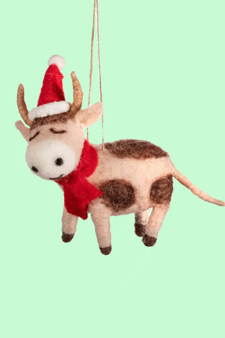 Kerstbal Festive Cow