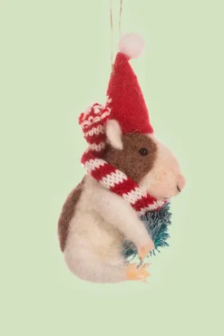 Kerstbal Guinea Pig With Tree