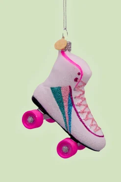 Kerstbal Retro Rollerskate