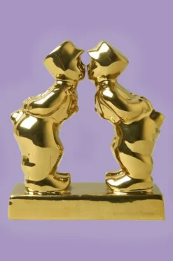 Kuspaar man-man Goud 8 cm