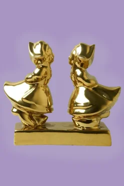 Kuspaar vrouw-vrouw Goud 8 cm