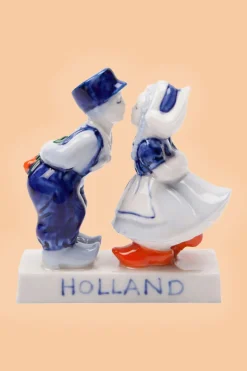Kussend paar mini blauw-wit-rood 3 cm