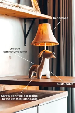 Lamp Waldi de teckel met een sterk Karakter