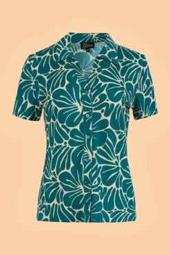 Lena Blouse Short Sleeve Flower Lake - LaLamour