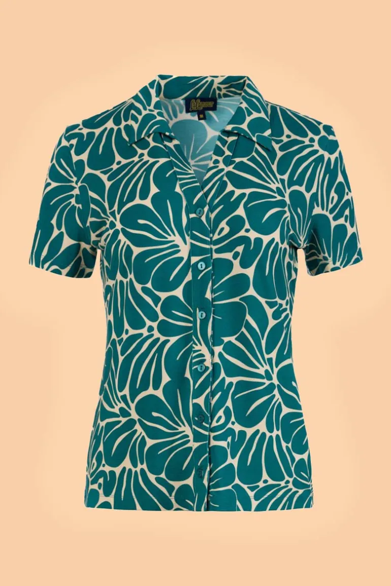 Lena Blouse Short Sleeve Flower Lake - LaLamour