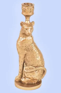 Leopard Kandelaar Gold