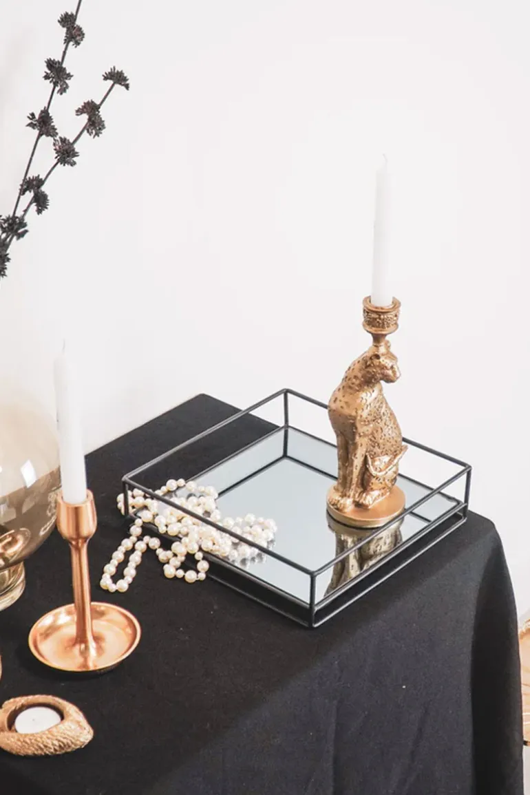 Leopard Kandelaar Gold