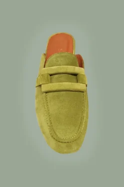 Leren Muiltje Indy Lime Groen - Babouche