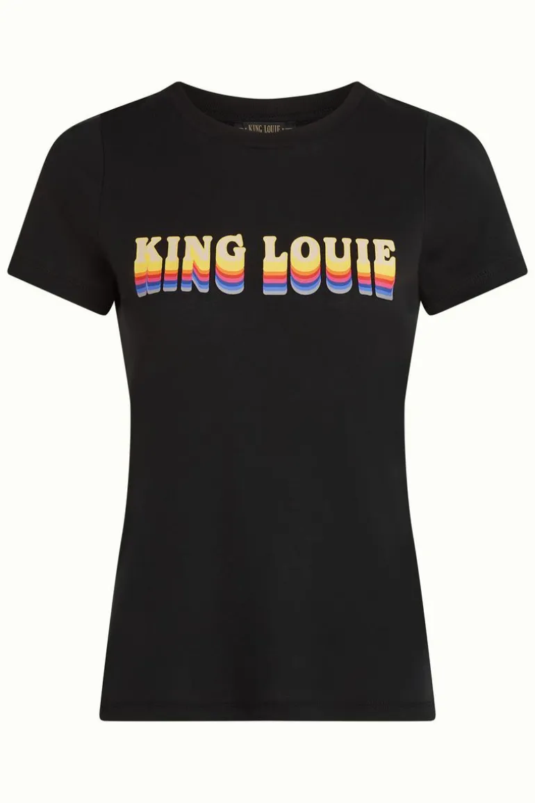Logo Tee Placement Print Black - King Louie