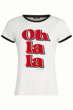 Logo Tee Placement Print Cream - King Louie