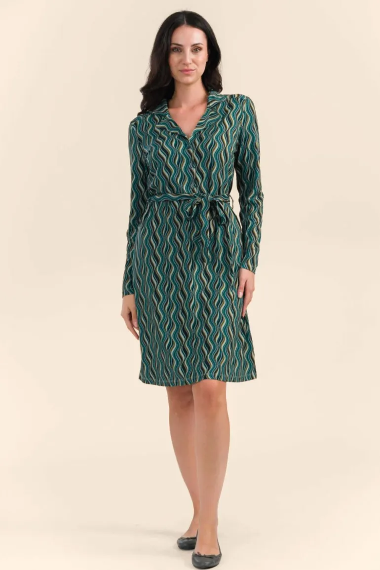 Monique Dress Glaze Green - LaLamour