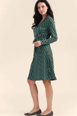 Monique Dress Glaze Green - LaLamour