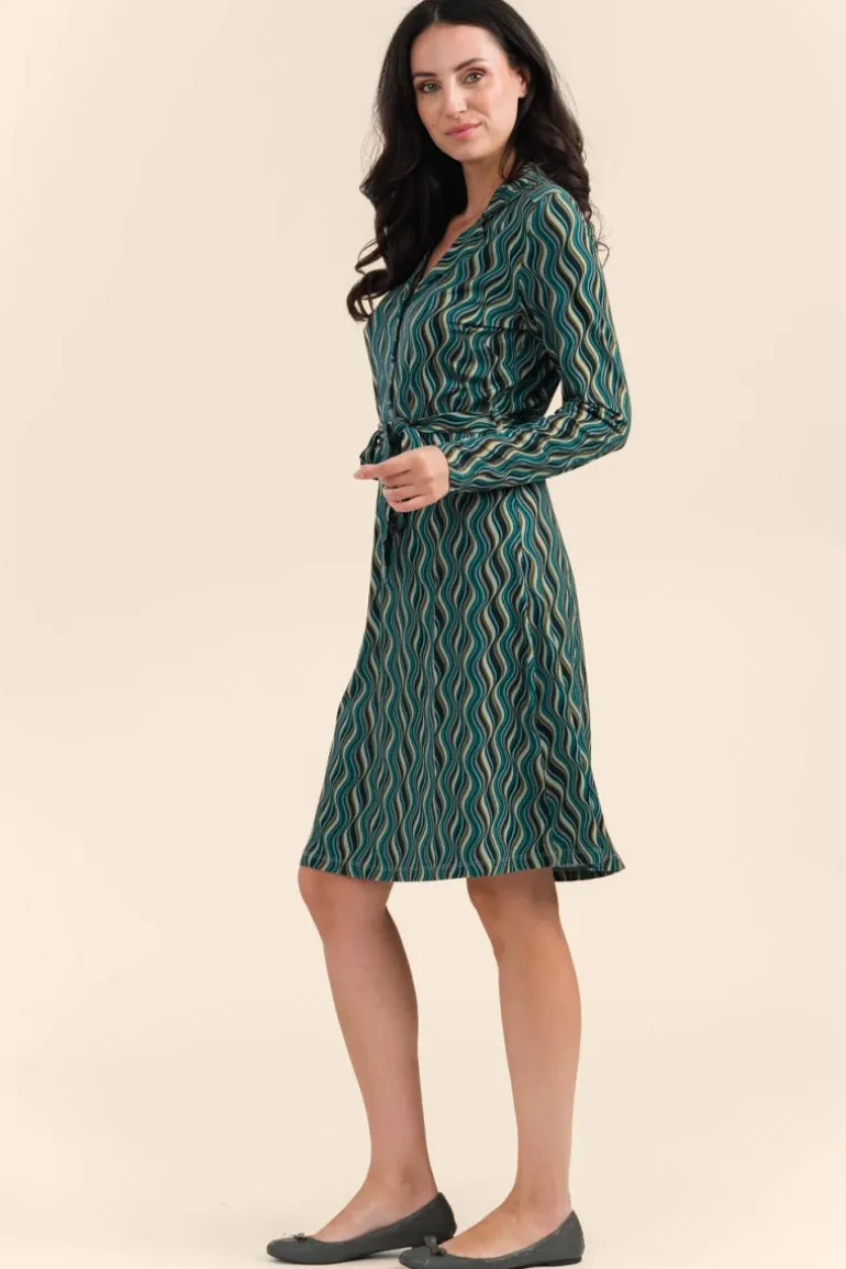 Monique Dress Glaze Green - LaLamour