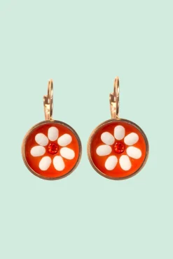 Oorbel Daisy Orange gp - Urban Hippies