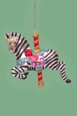 Ornament Glass Carousel Zebra - Vondels