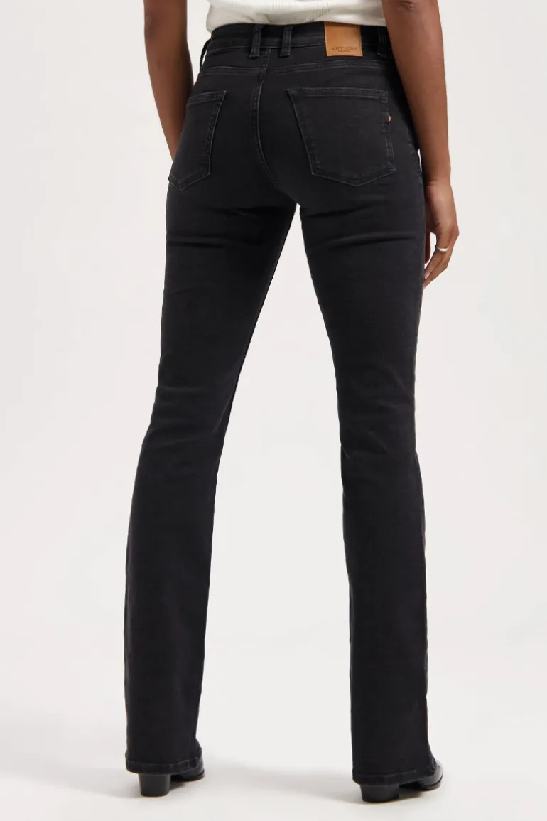 Pants Amy Bootcut Worn in Black - Kuyichi