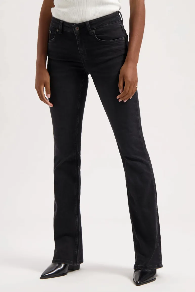 Pants Amy Bootcut Worn in Black - Kuyichi