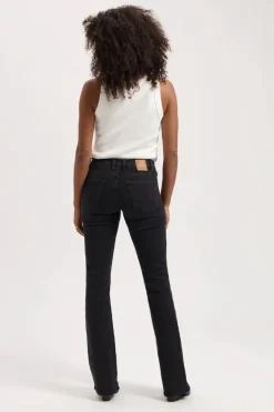 Pants Amy Bootcut Worn in Black - Kuyichi