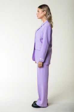 Pants Rus Straight Pants Light Lilac - Colourful Rebel