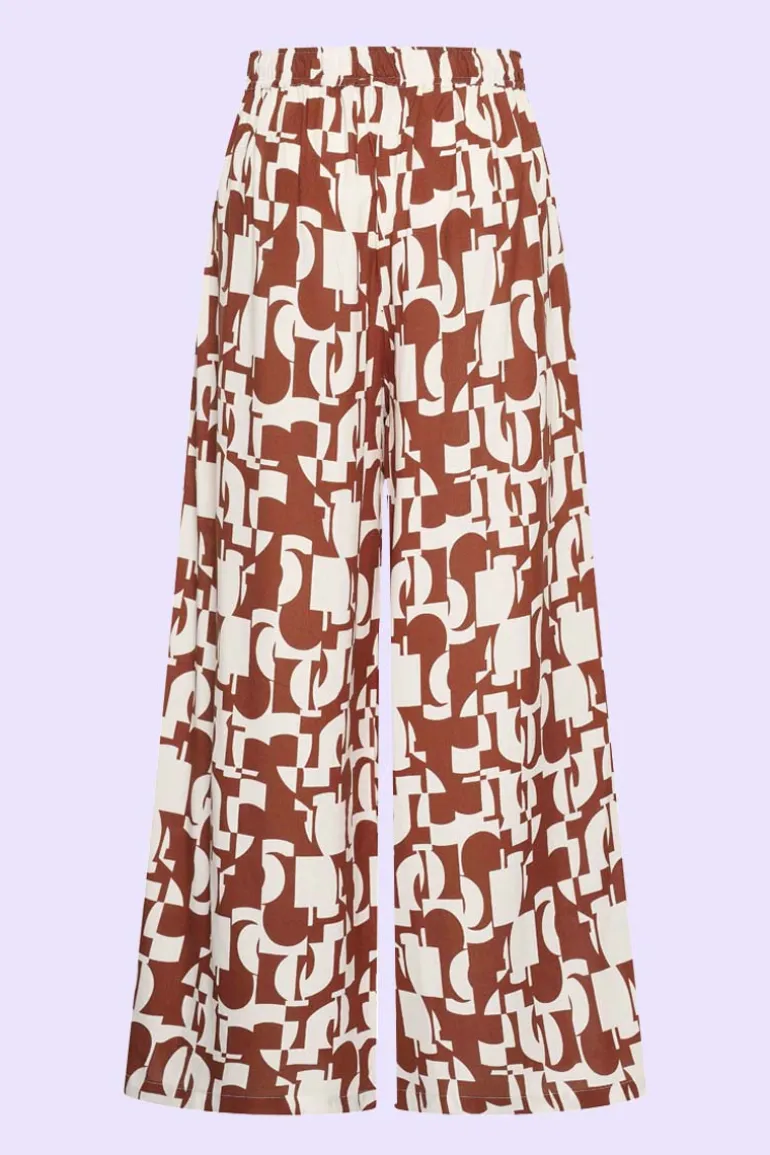 Pants Wide Abstract Pecan - Zilch